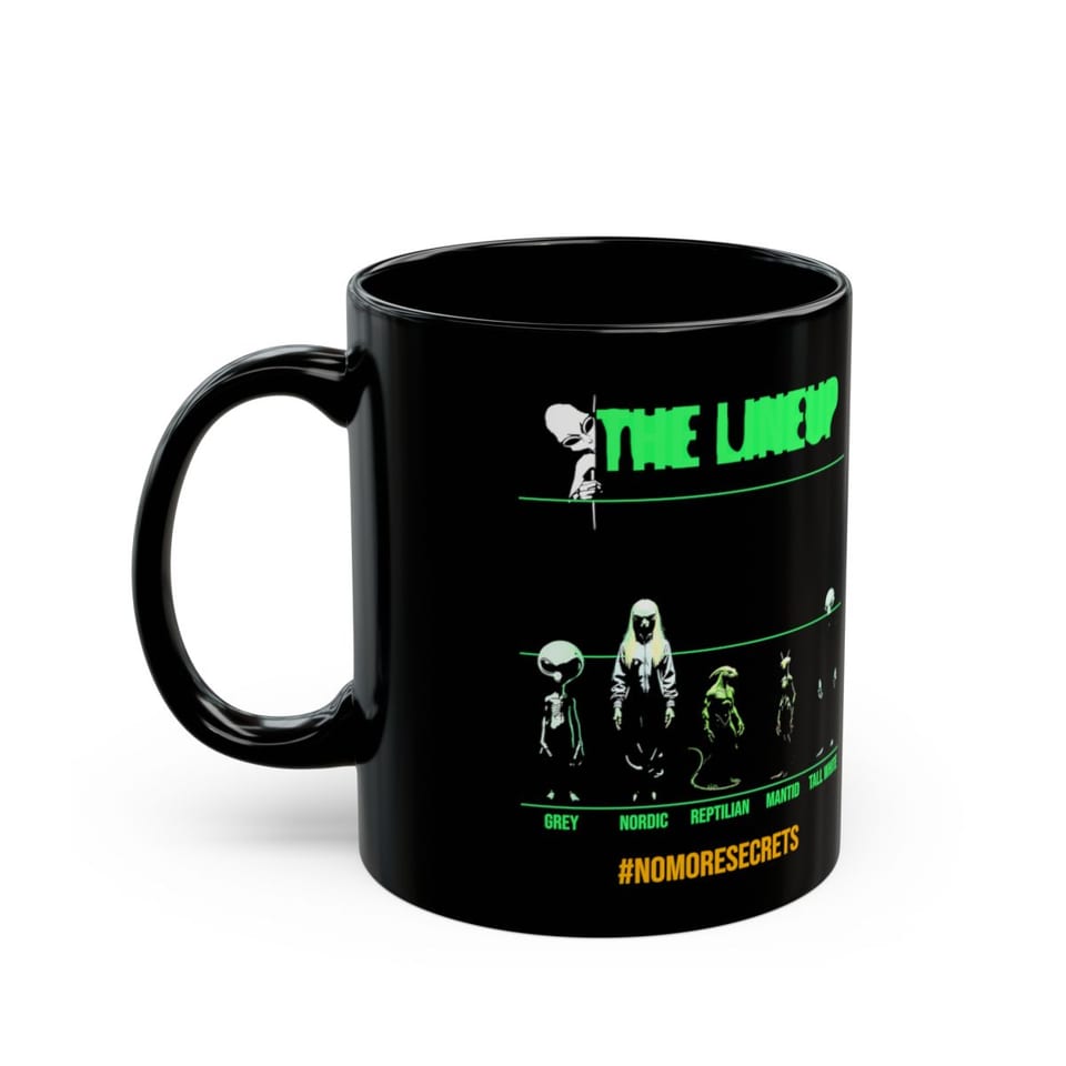 Alien Races Lineup Mug, left view (Printify product mockup)