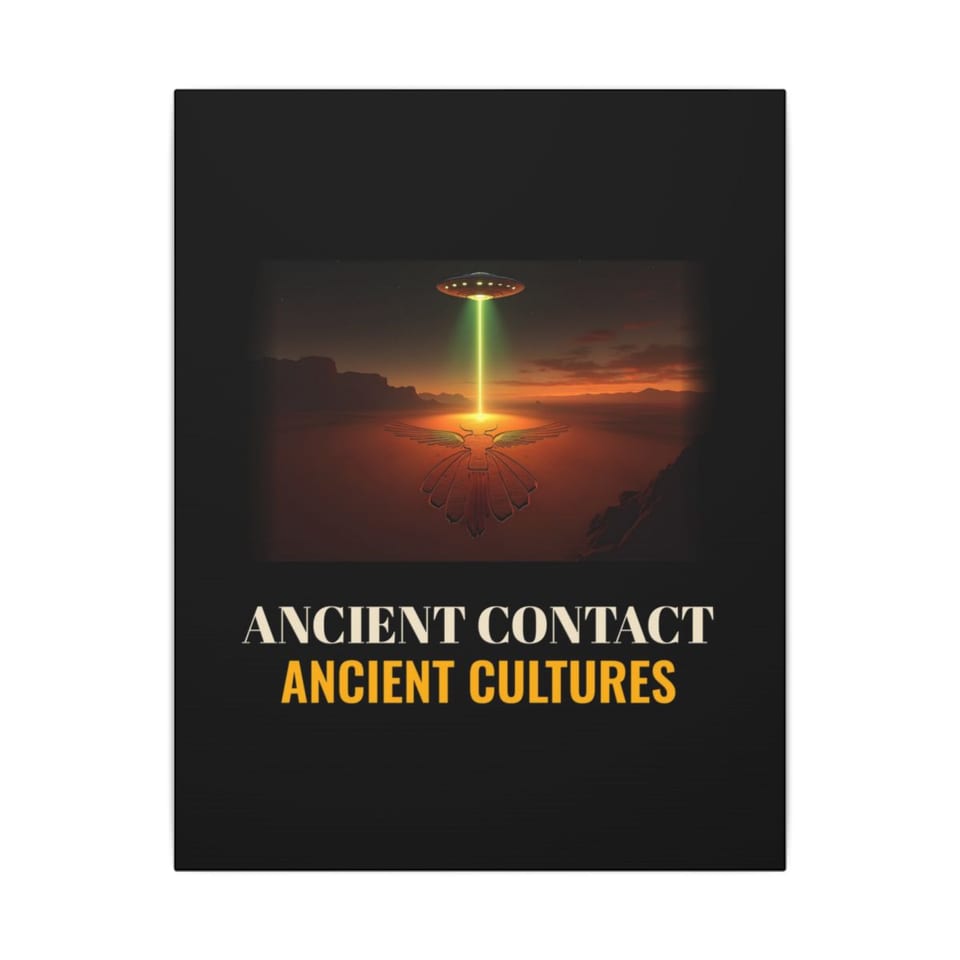 Ancient Contact Desert Lines Canvas, front view (Printify product mockup)