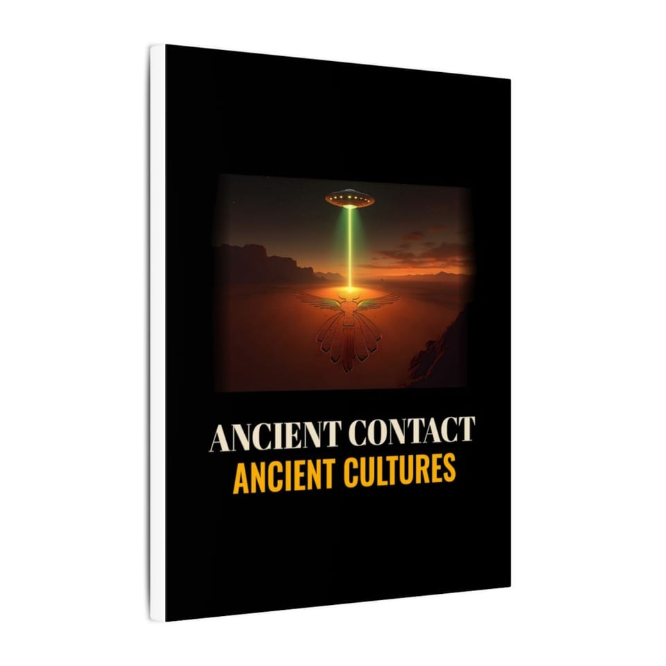 Ancient Contact Desert Lines Canvas, side view (Printify product mockup)