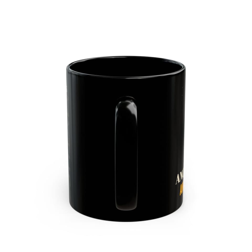 Ancient Contact Desert Lines Mug, back view (Printify product mockup)