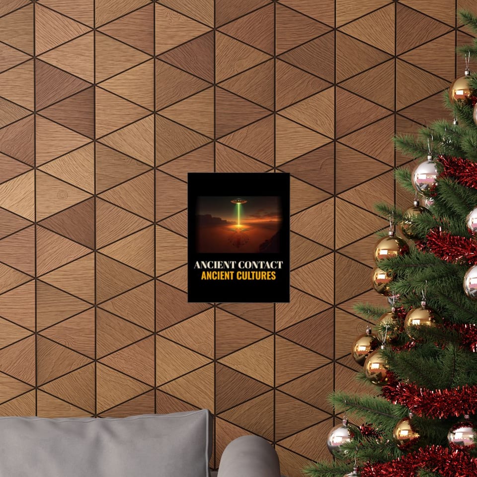 Ancient Contact Desert Lines Poster, context 1 view (Printify product mockup)