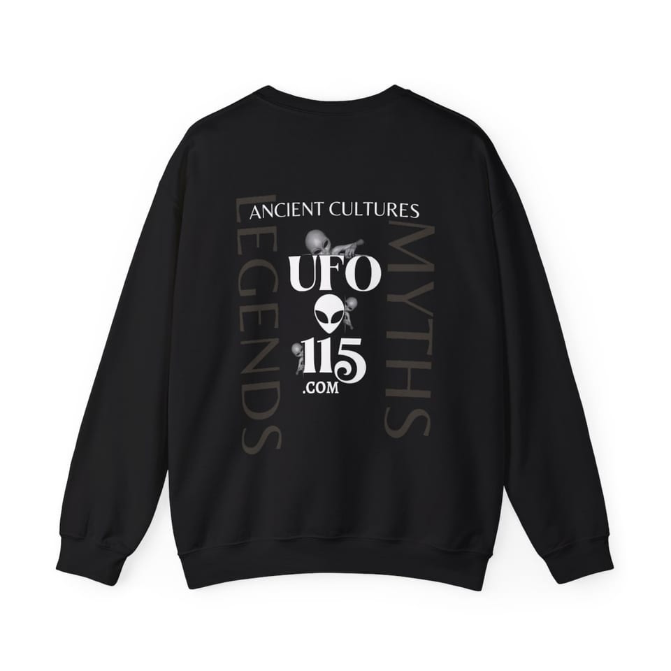 Ancient Thai Secrets Crewneck Sweatshirt, back view (Printify product mockup)