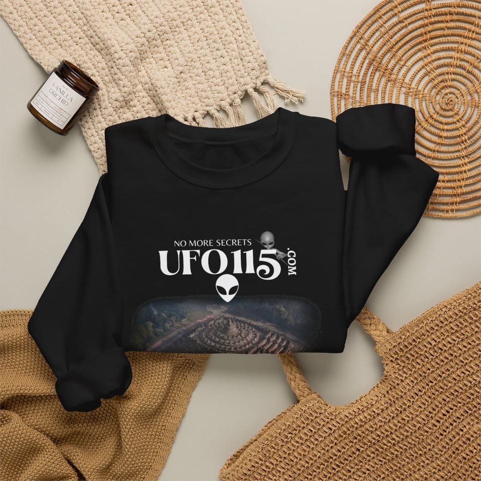 Ancient Thai Secrets Crewneck Sweatshirt, folded 2 view (Printify product mockup)