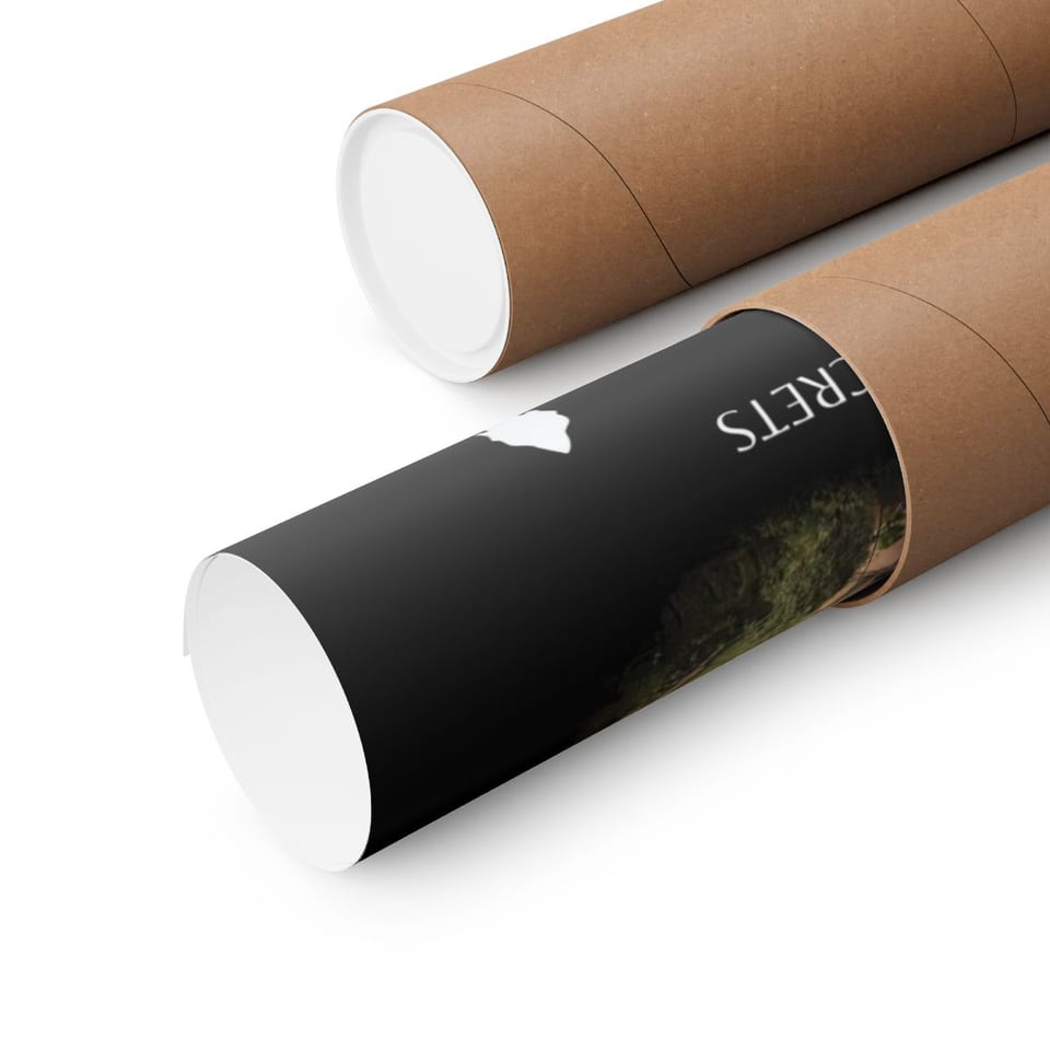 Ancient Thai Secrets Poster, close up view (Printify product mockup)