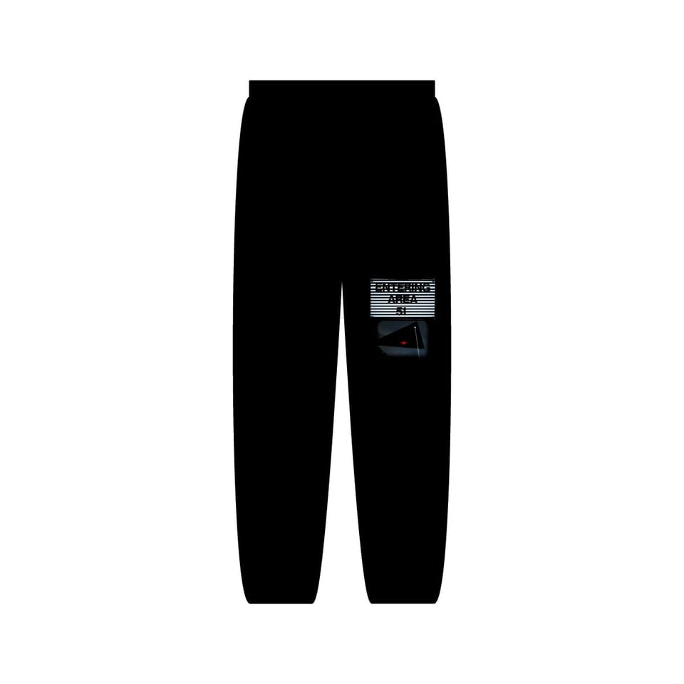 Area 51 Black Triangle Sweatpants, back view (Printify product mockup)