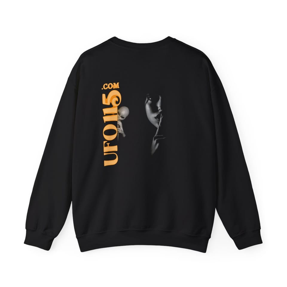 Base on Mars Mission Patch Crewneck Sweatshirt, back view (Printify product mockup)
