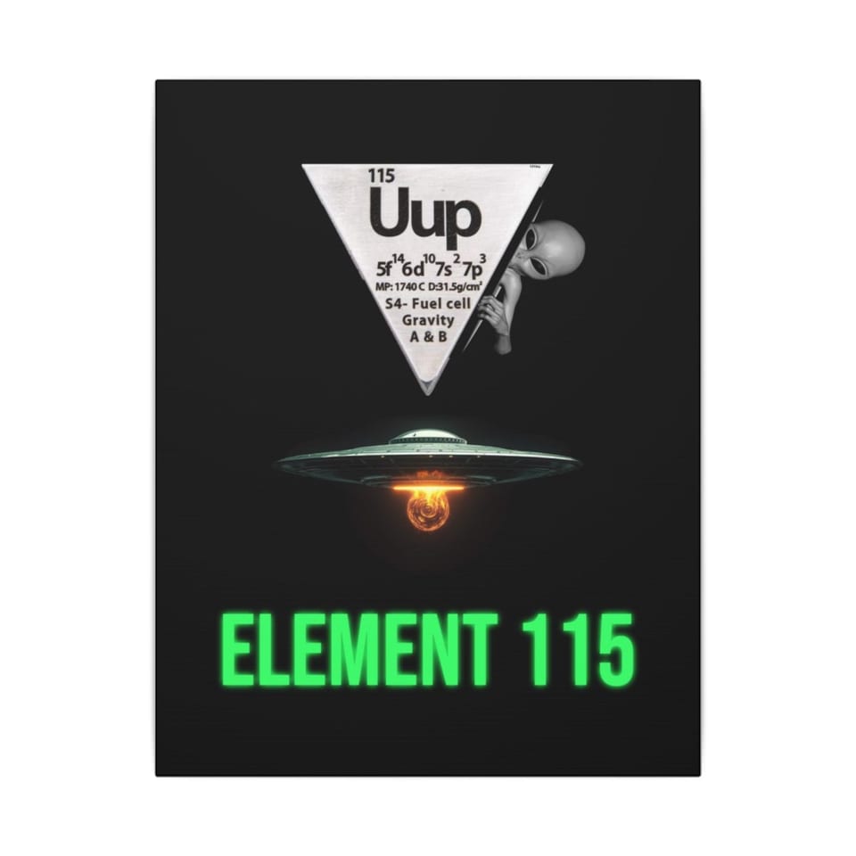 Element 115 Fuel Cell Canvas, front view (Printify product mockup)