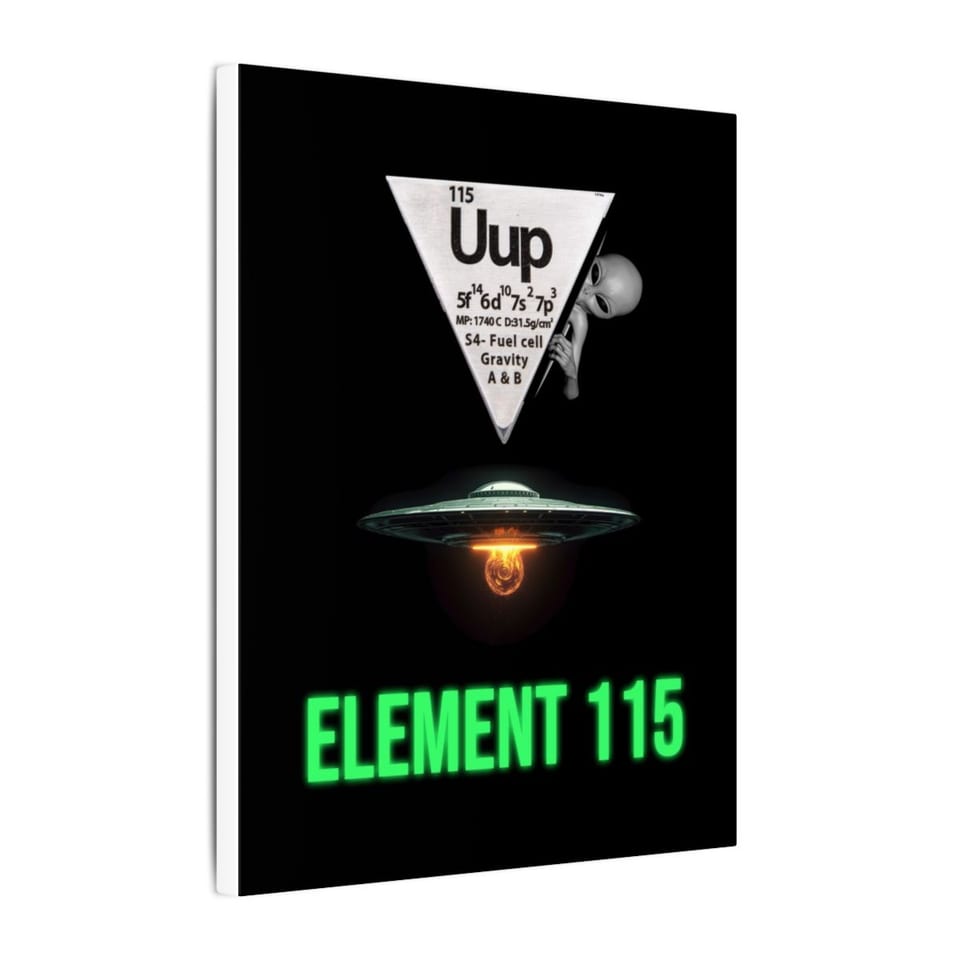 Element 115 Fuel Cell Canvas, side view (Printify product mockup)