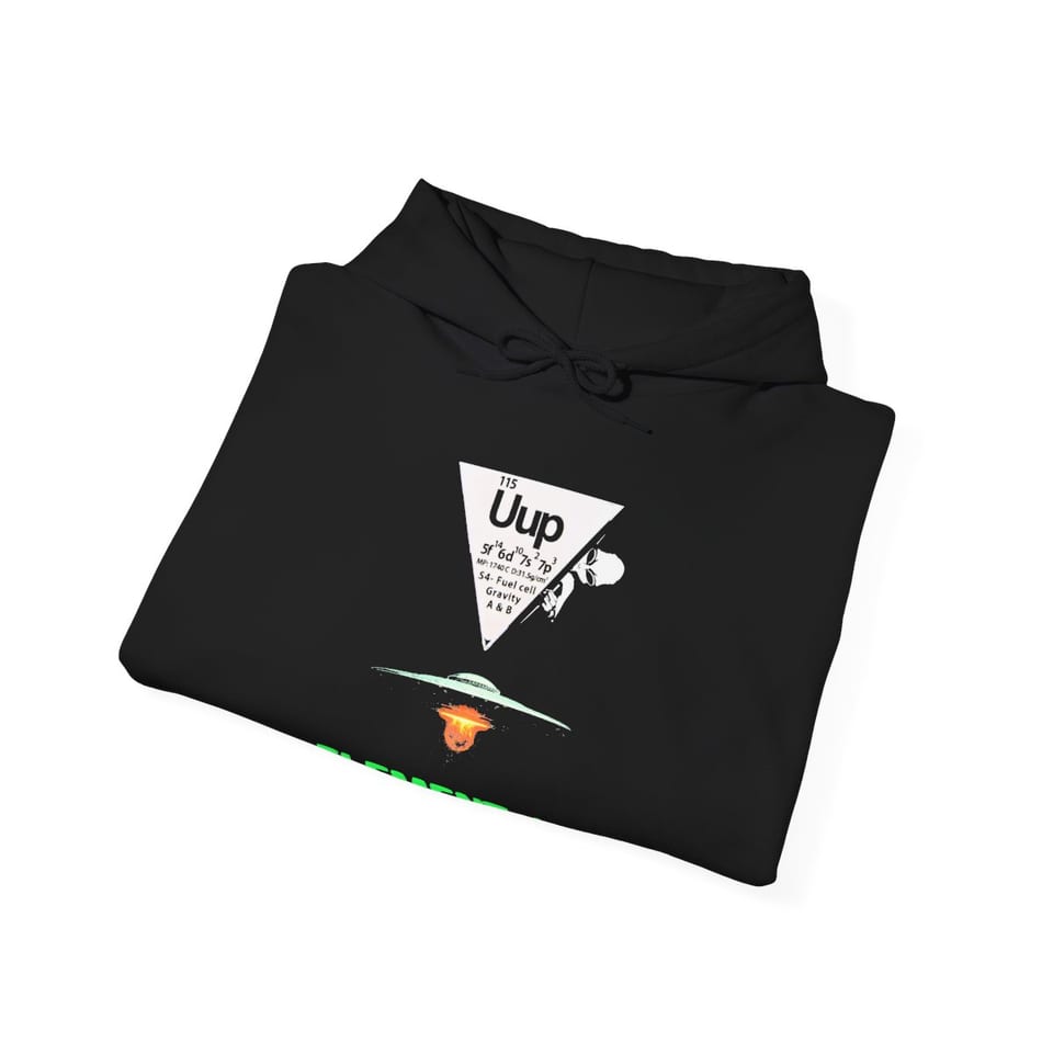 Element 115 Fuel Cell Hoodie, folded view (Printify product mockup)