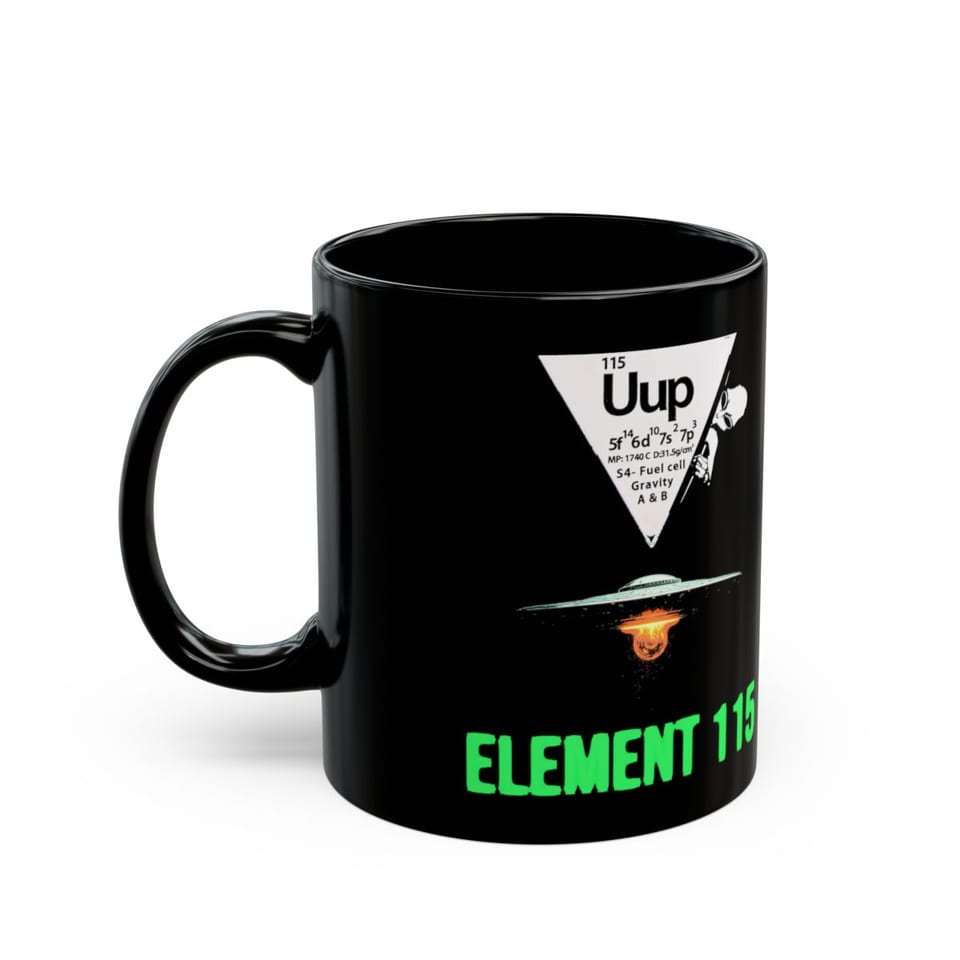 Element 115 Fuel Cell Mug, left view (Printify product mockup)