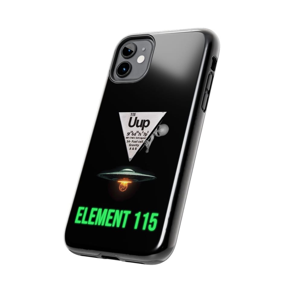 Element 115 Fuel Cell Phone Case, side view (Printify product mockup)