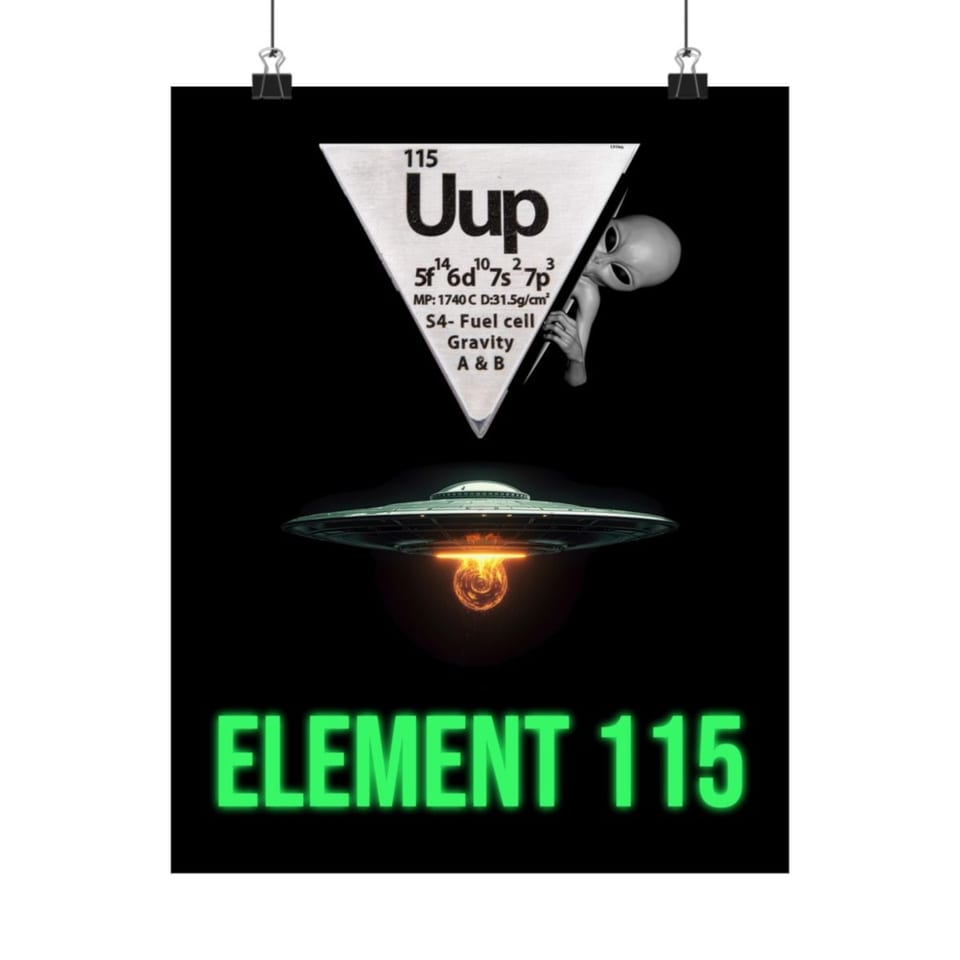 Element 115 Fuel Cell Poster, front view (Printify product mockup)
