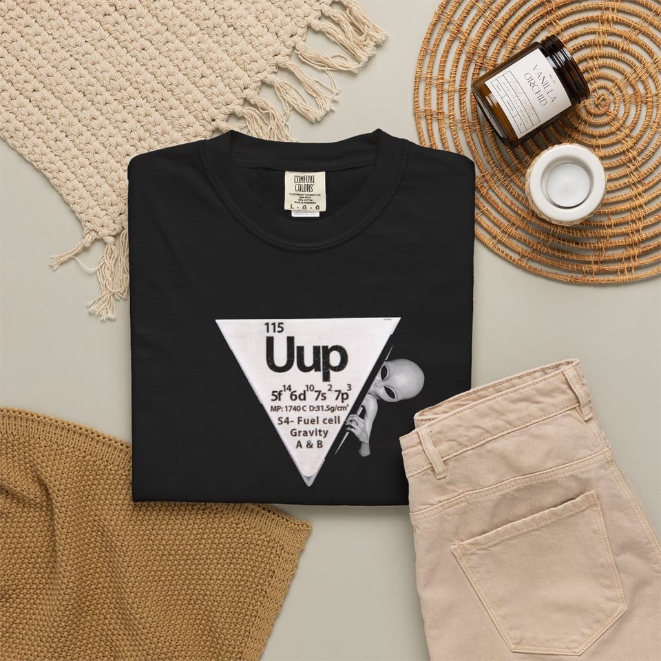 Element 115 Fuel Cell Tee, folded 2 view (Printify product mockup)