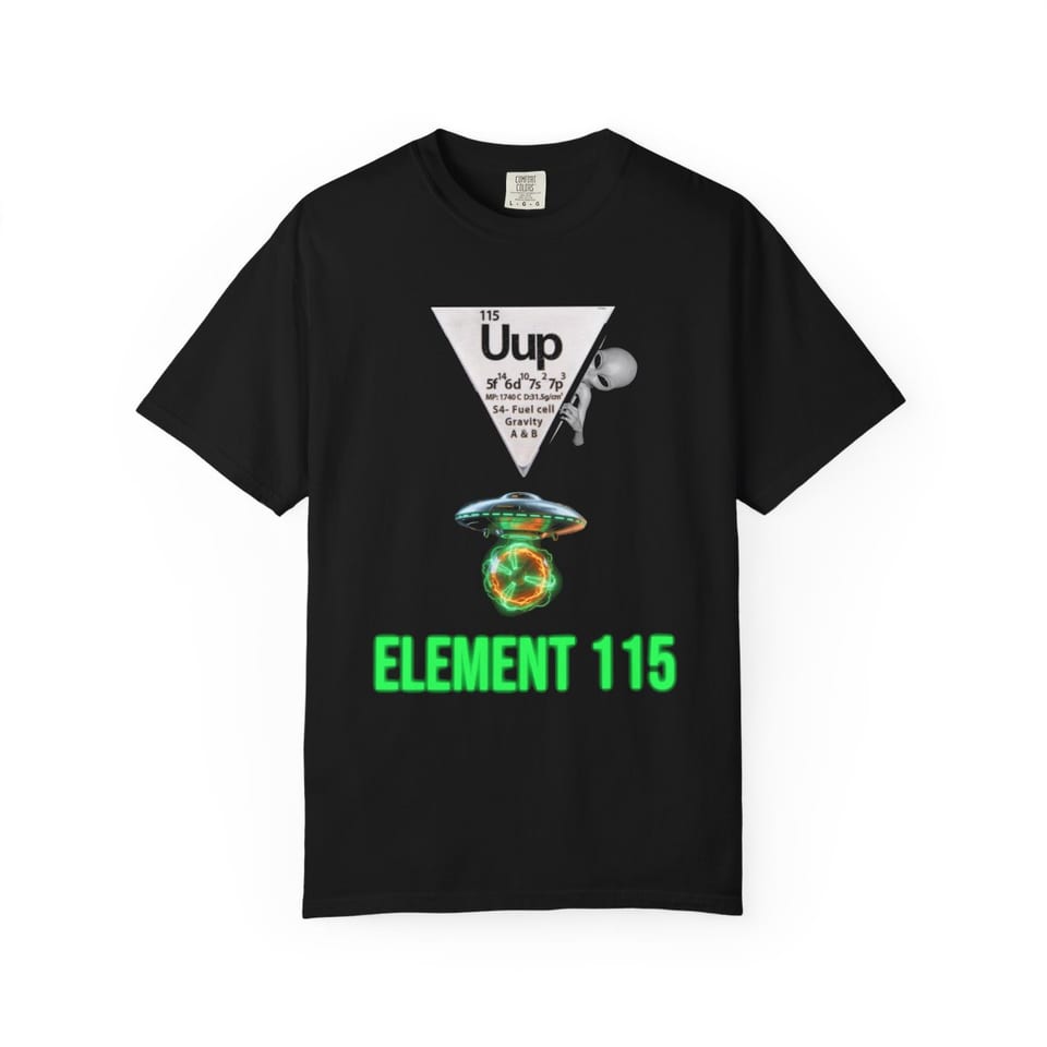 Element 115 Fuel Cell Tee, front view (Printify product mockup)