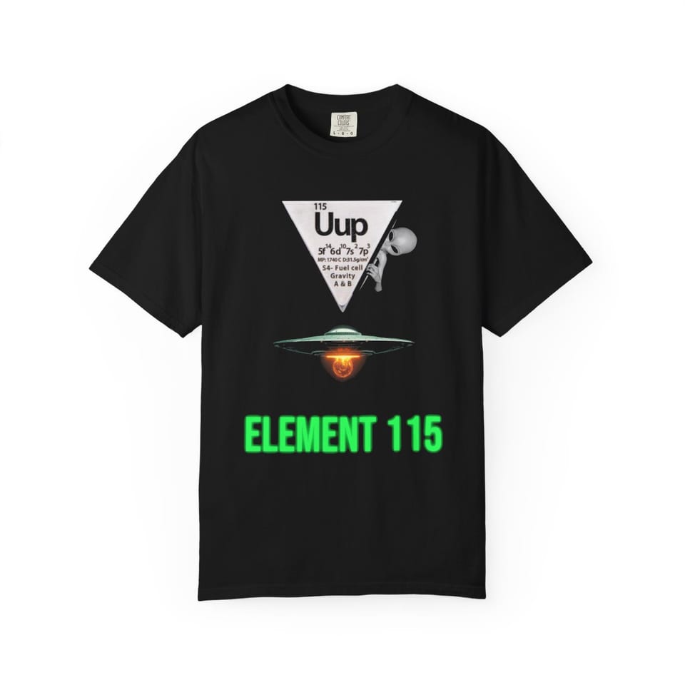 Element 115 Fuel Cell Tee, front view (Printify product mockup)
