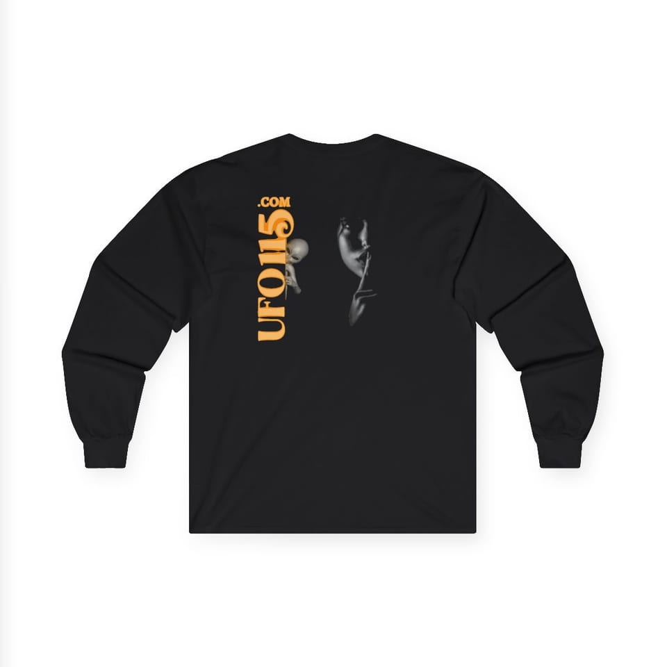 Uup 115 "You Never Saw Me" Long Sleeve Tee, back view (Printify product mockup)