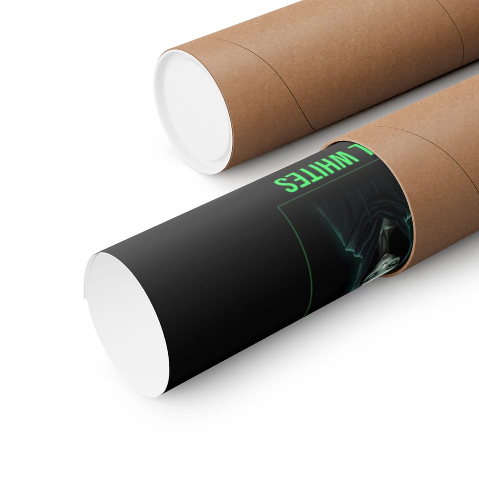 Field Guide to Alien Races Poster, close up view (Printify product mockup)