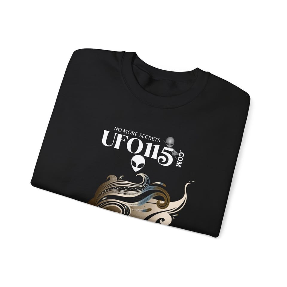 Garuda Bird Crewneck Sweatshirt, folded view (Printify product mockup)