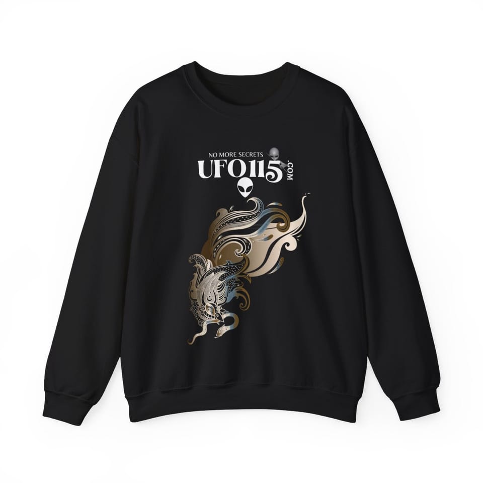 Garuda Bird Crewneck Sweatshirt, front view (Printify product mockup)