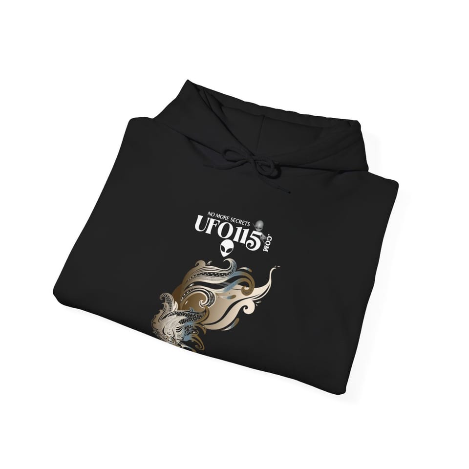 Garuda Bird Hoodie, folded view (Printify product mockup)