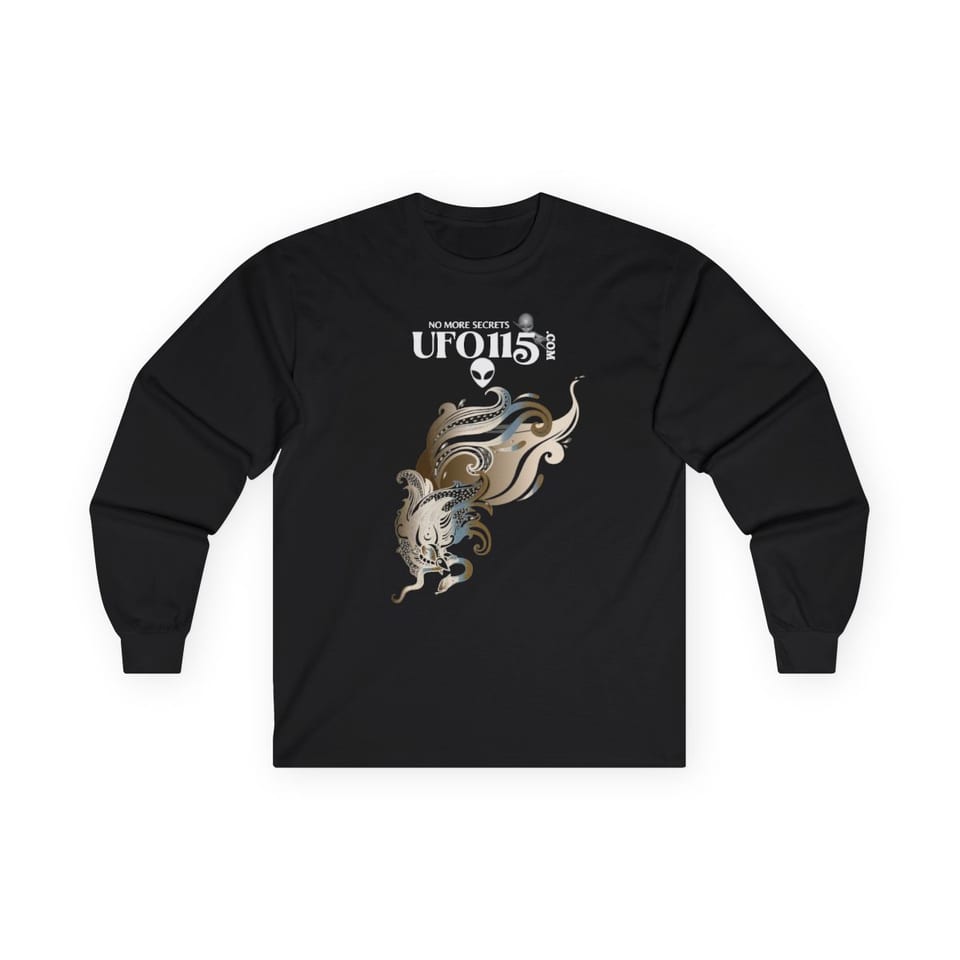 Garuda Bird Long Sleeve Tee, front view (Printify product mockup)