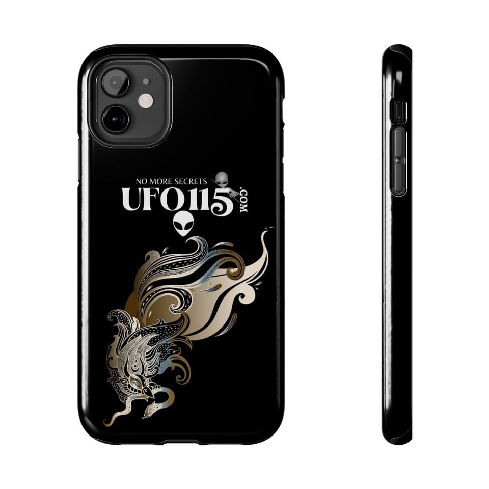 Garuda Bird Phone Case, front and-side view (Printify product mockup)