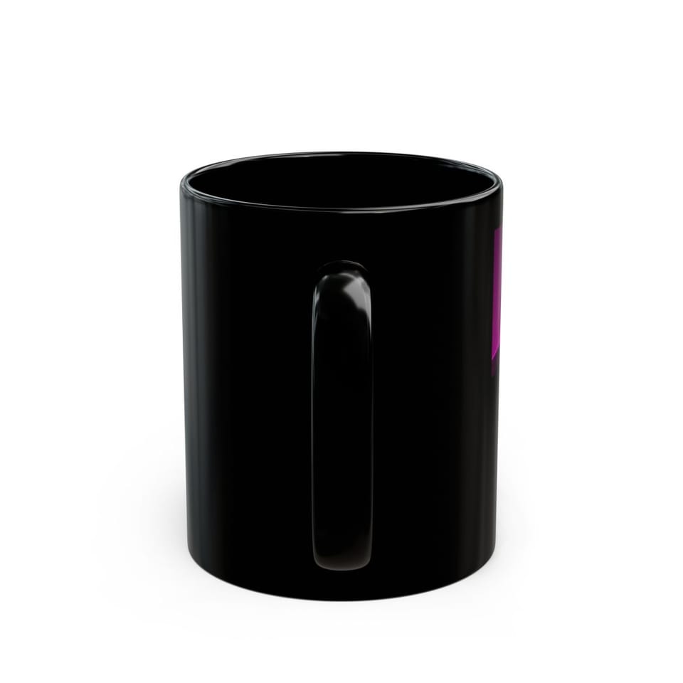Have a Nice Day Mask Mug, back view (Printify product mockup)