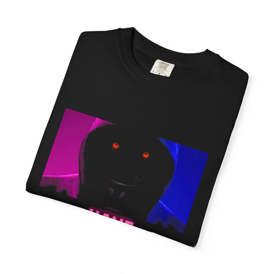 Have a Nice Day Mask Tee, folded view (Printify product mockup)