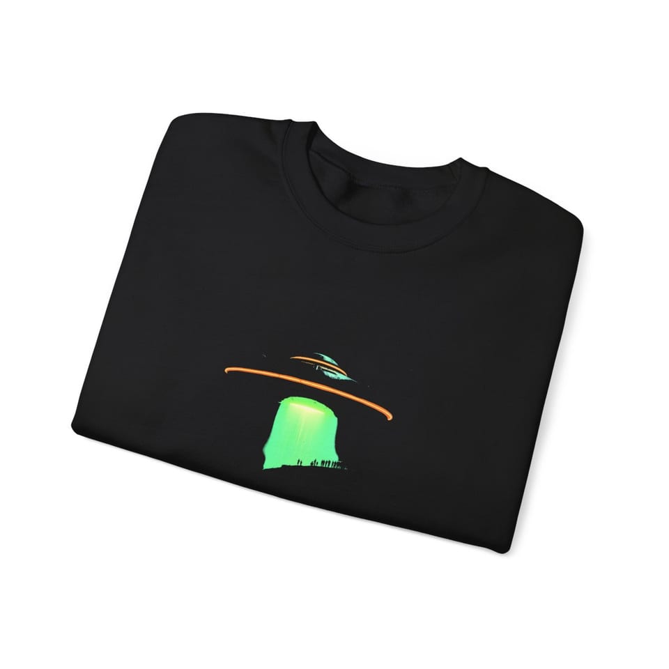 Join the Disclosure Movement Crewneck Sweatshirt, folded view (Printify product mockup)