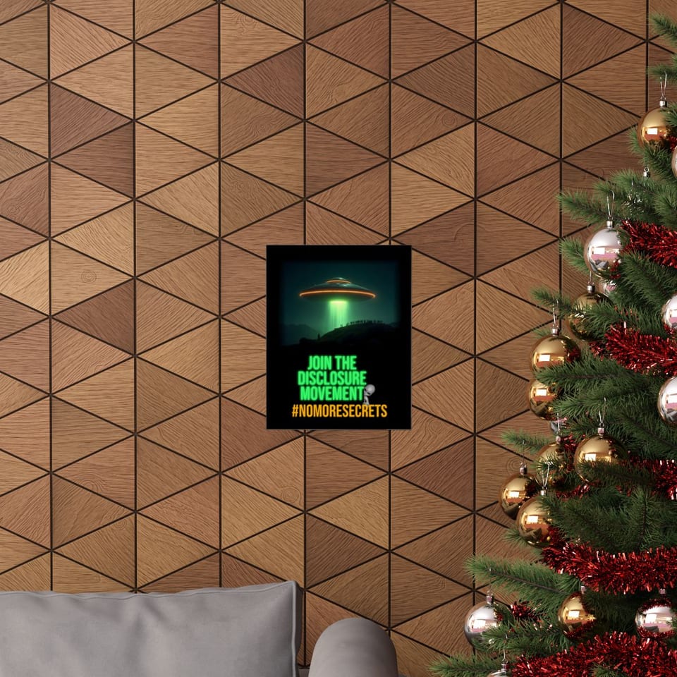 Join the Disclosure Movement Poster, context 1 view (Printify product mockup)