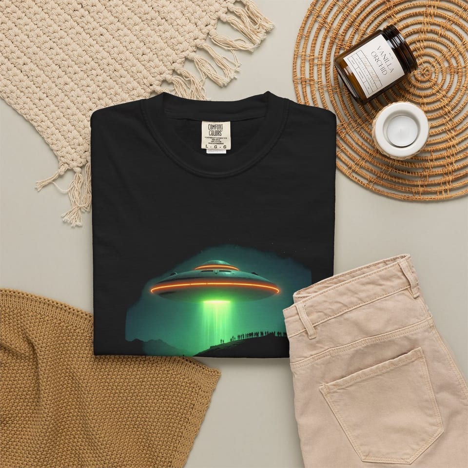 Join the Disclosure Movement Tee, folded 2 view (Printify product mockup)