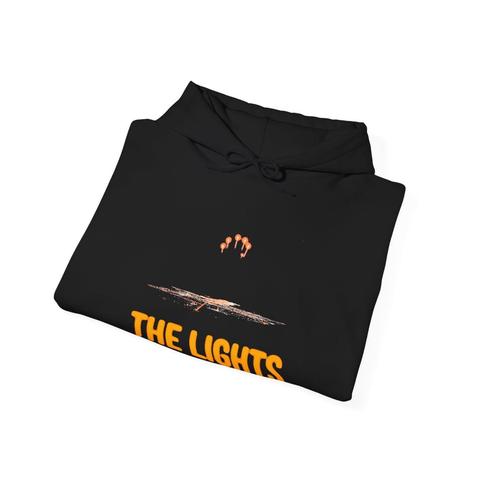 Lights Over the Desert 1997 Hoodie, folded view (Printify product mockup)