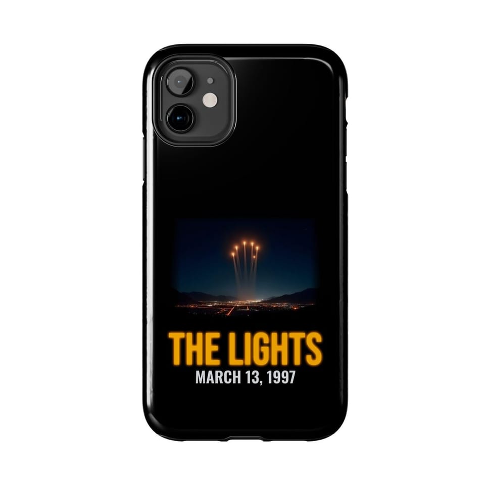 Lights Over the Desert 1997 Phone Case, front view (Printify product mockup)