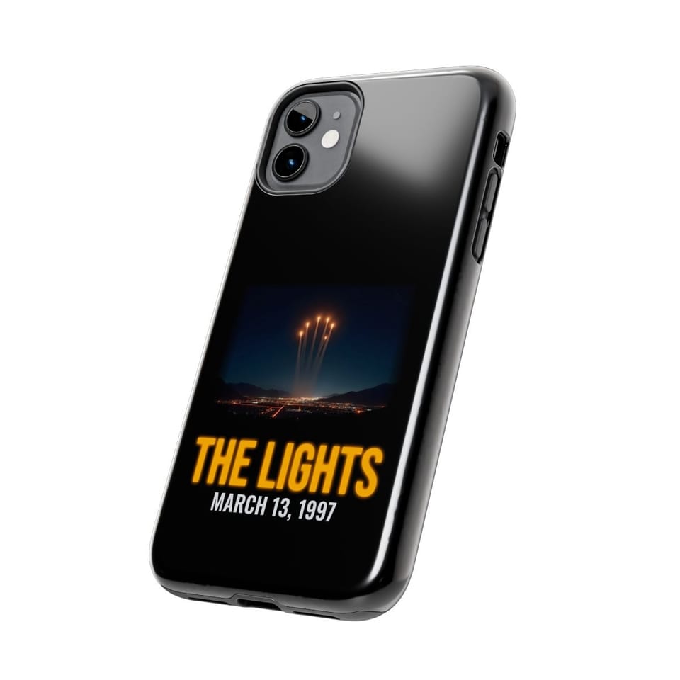 Lights Over the Desert 1997 Phone Case, side view (Printify product mockup)
