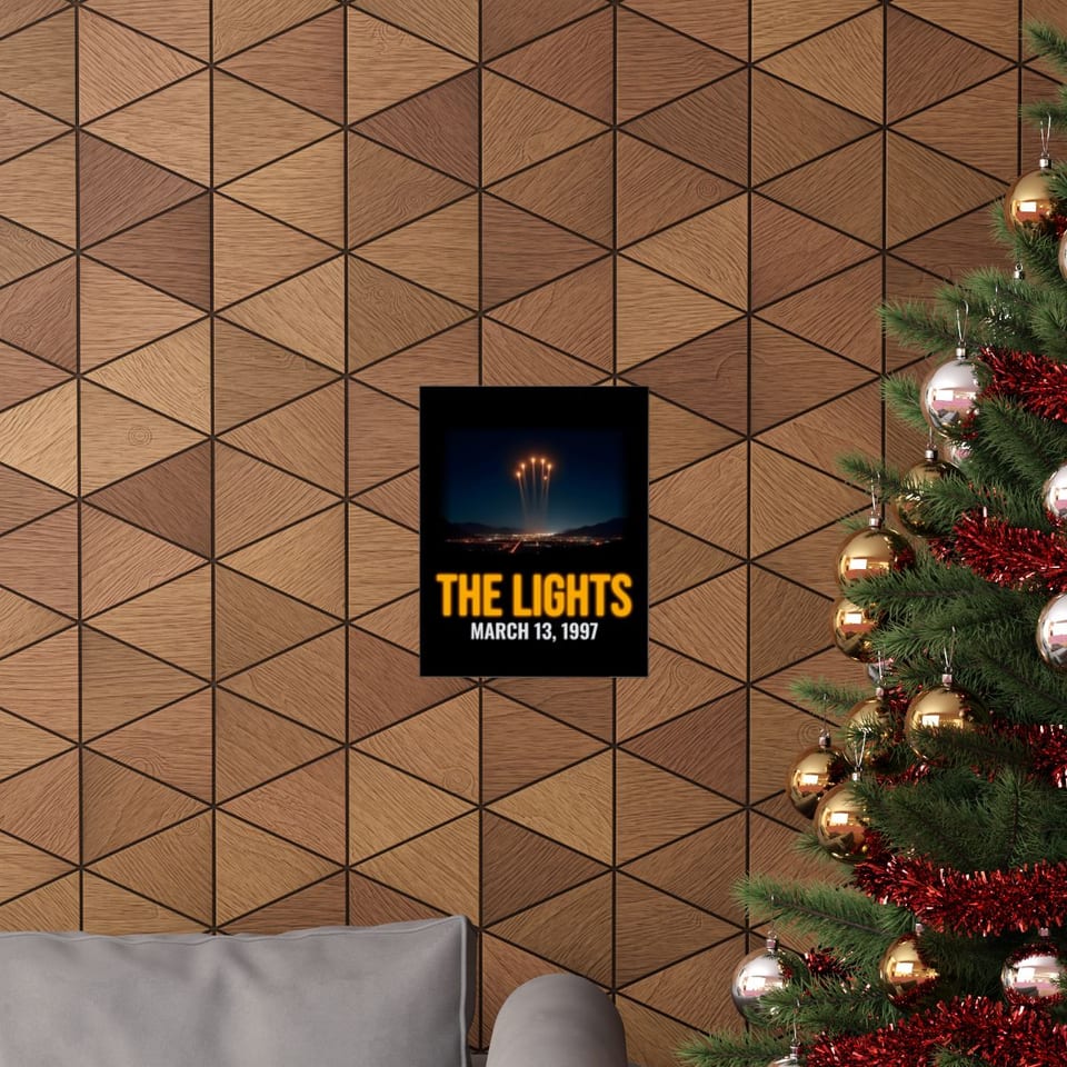 Lights Over the Desert 1997 Poster, context 1 view (Printify product mockup)