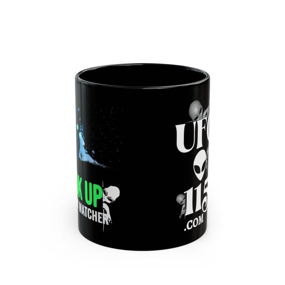 Look Up Sky Watcher Mug, front view (Printify product mockup)