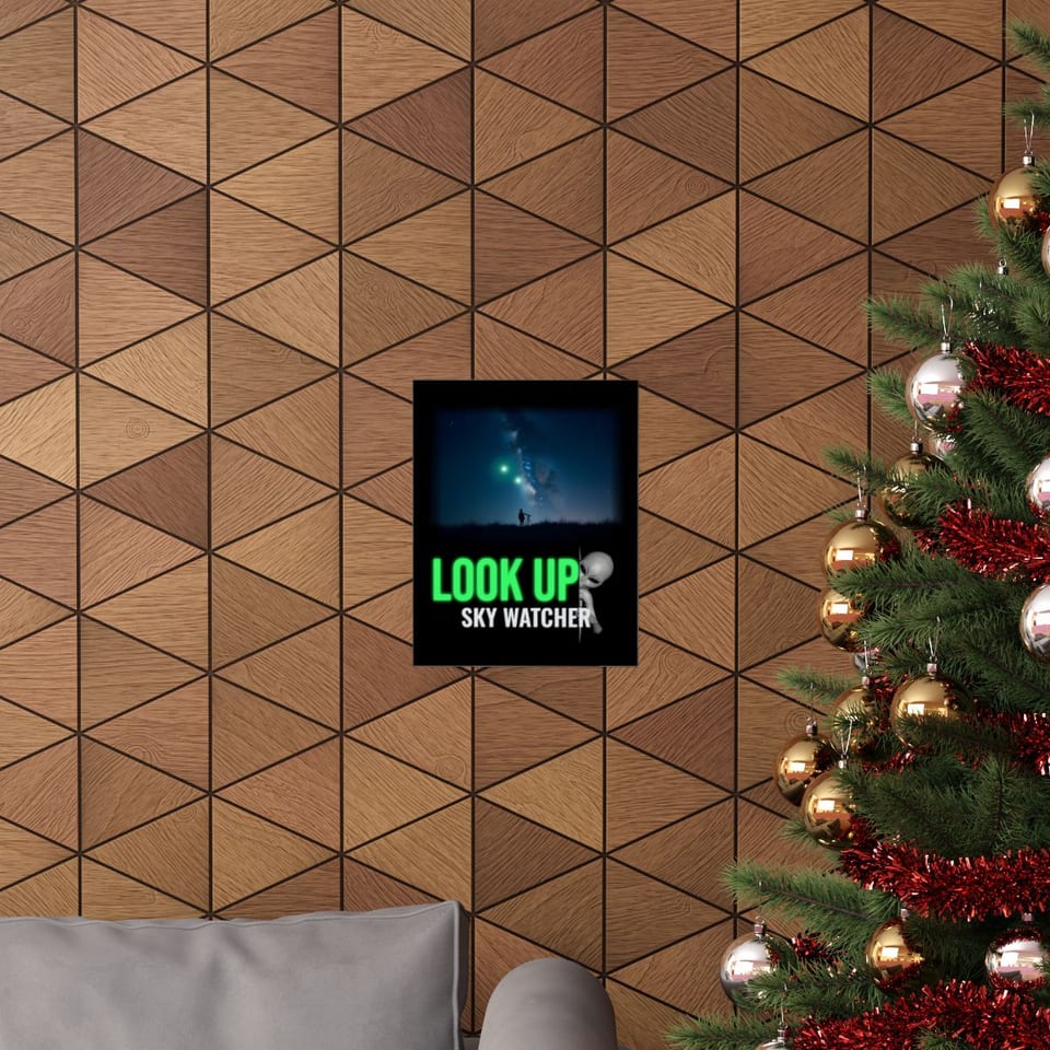 Look Up Sky Watcher Poster, context 1 view (Printify product mockup)