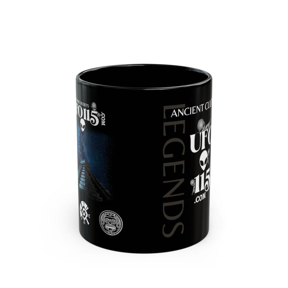 Mayan Pyramid Milky Way Mug, front view (Printify product mockup)