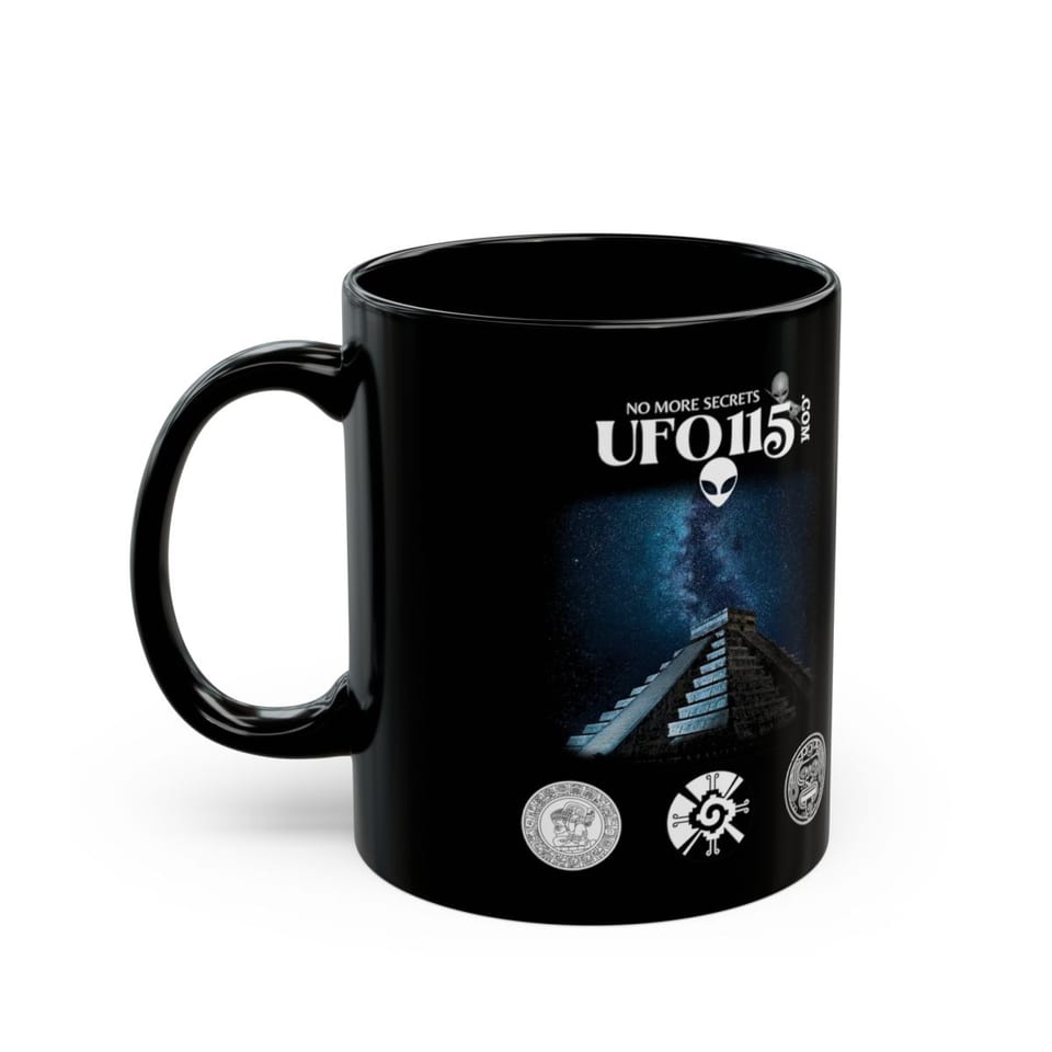 Mayan Pyramid Milky Way Mug, left side view (Printify product mockup)