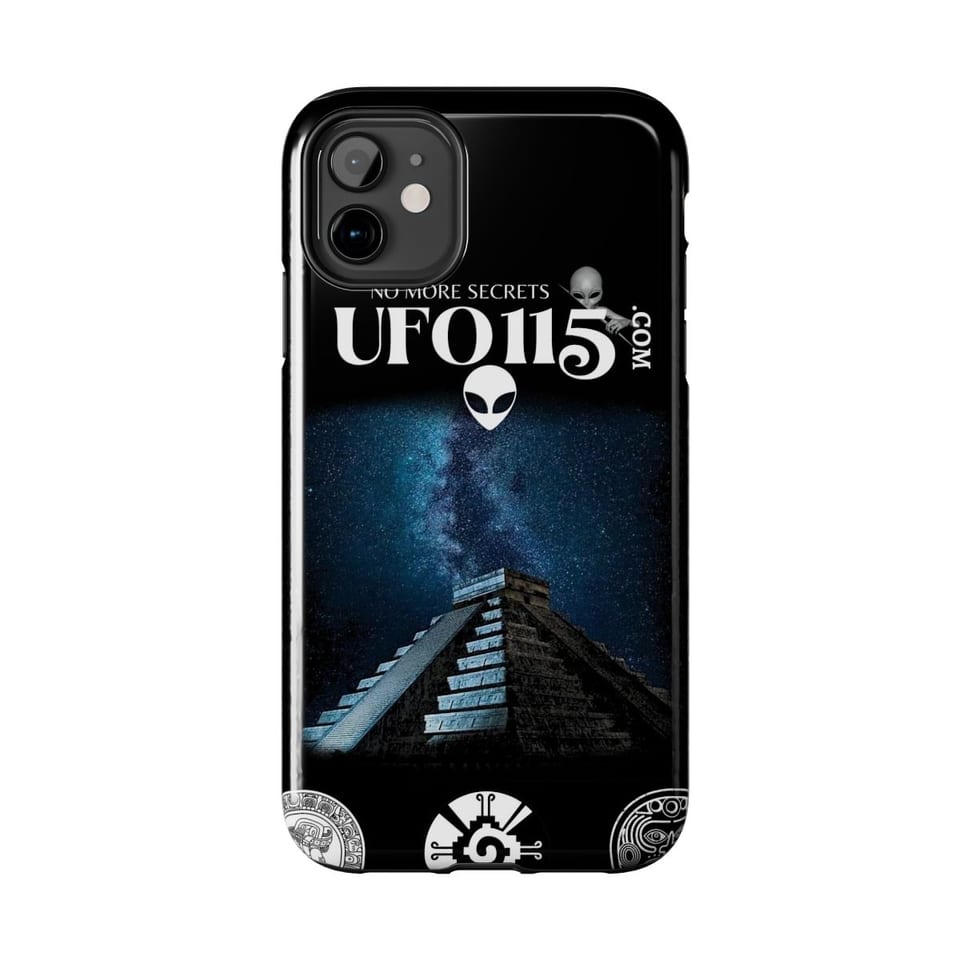 Mayan Pyramid Milky Way Phone Case, front view (Printify product mockup)