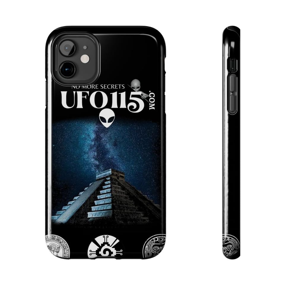 Mayan Pyramid Milky Way Phone Case, side view (Printify product mockup)