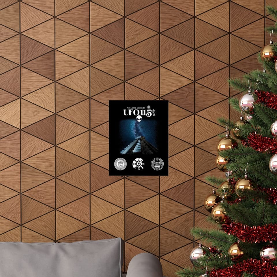Mayan Pyramid Milky Way Poster, context 1 view (Printify product mockup)