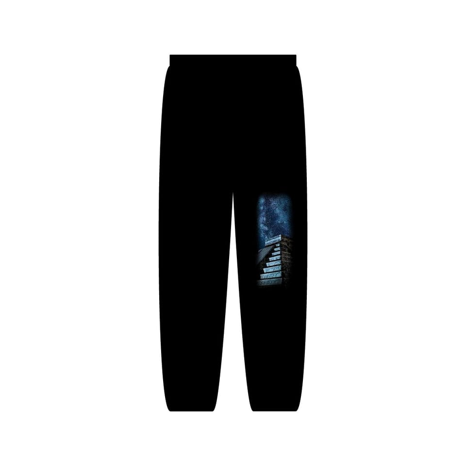 Mayan Pyramid Milky Way Sweatpants, back view (Printify product mockup)