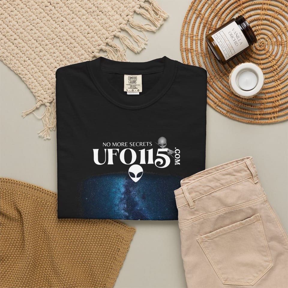Mayan Pyramid Milky Way Tee, folded 2 view (Printify product mockup)