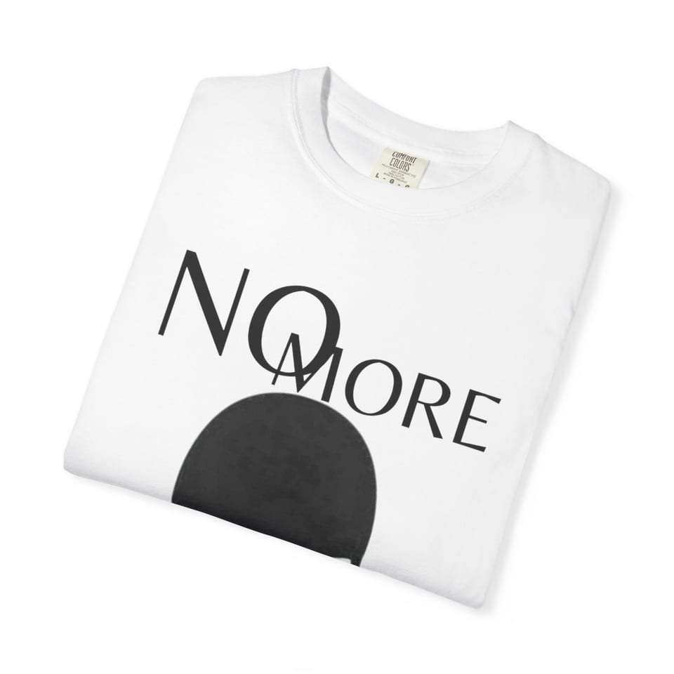 No More Secrets Alien Face Tee, folded view (Printify product mockup)