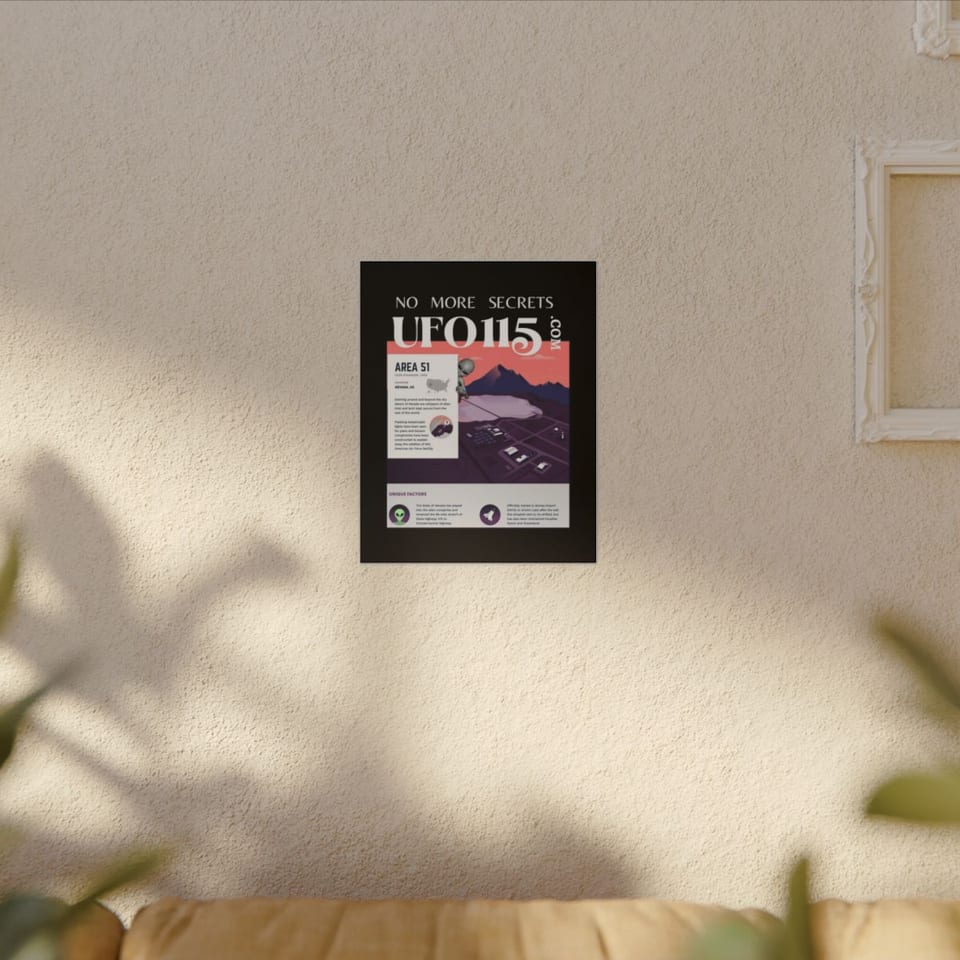 No More Secrets Area 51 Canvas, context 1 view (Printify product mockup)