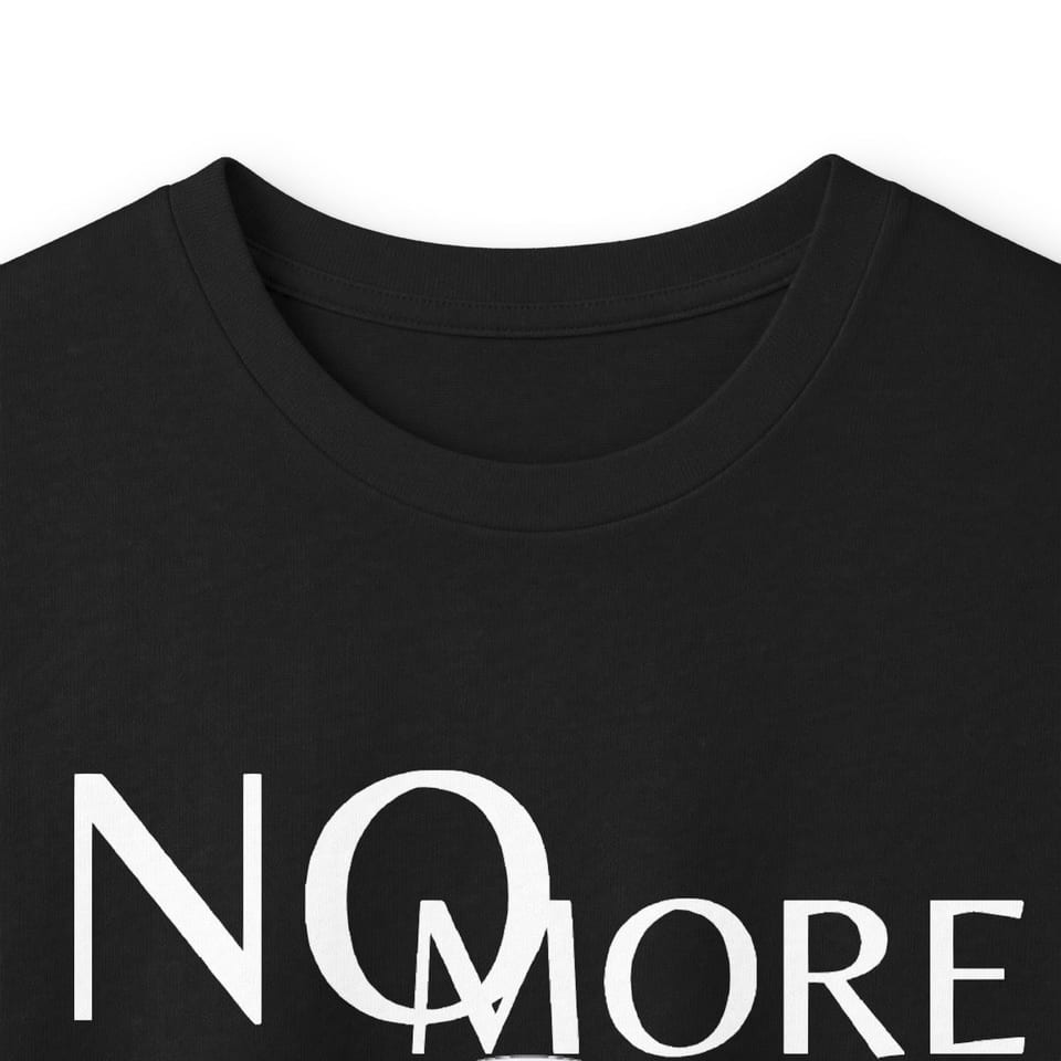 No More Secrets Area 51 Long Sleeve Tee, collar closeup view (Printify product mockup)