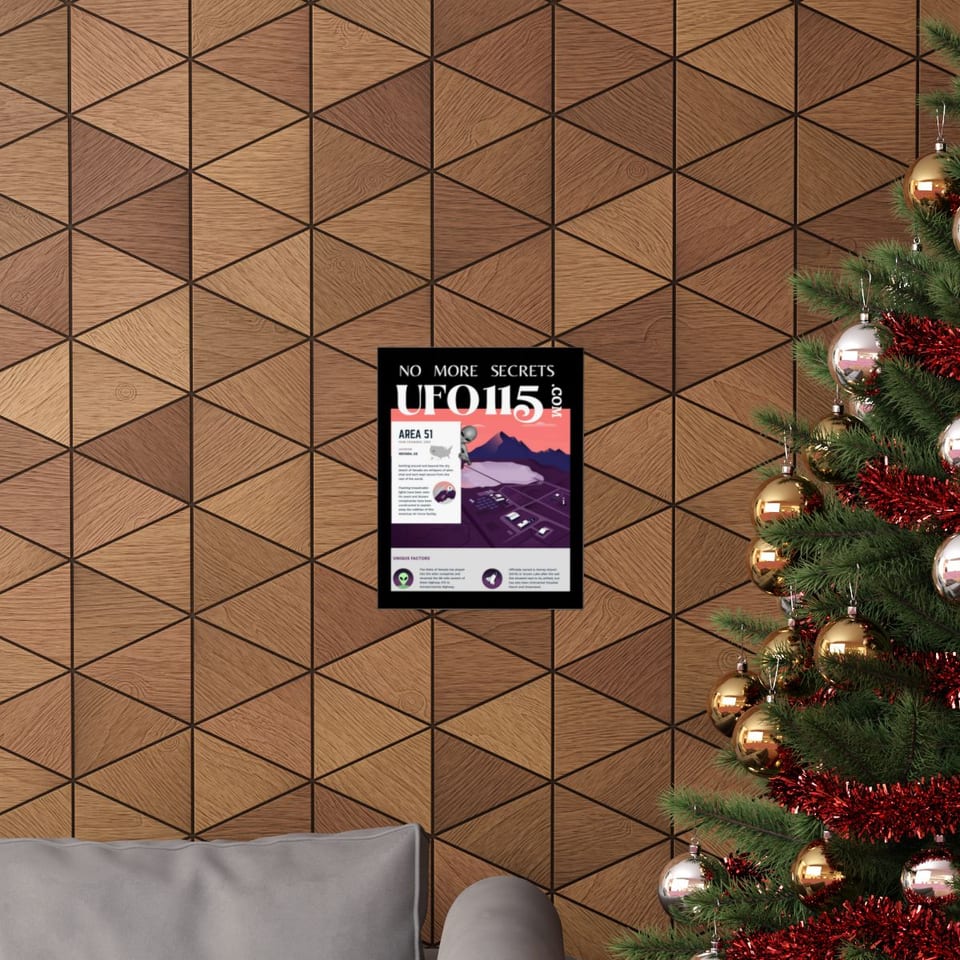 No More Secrets Area 51 Poster, context 1 view (Printify product mockup)