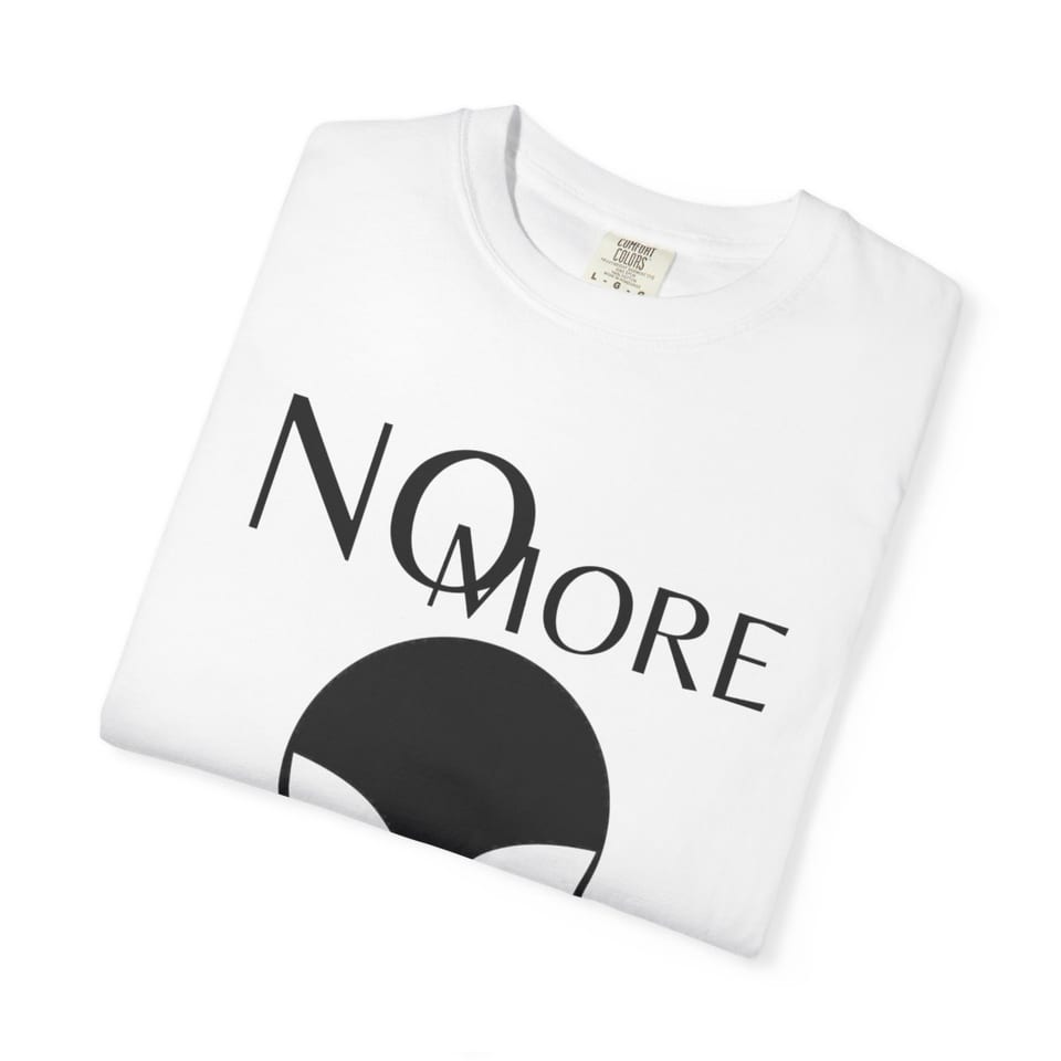 No More Secrets Black Alien Face Tee, folded view (Printify product mockup)