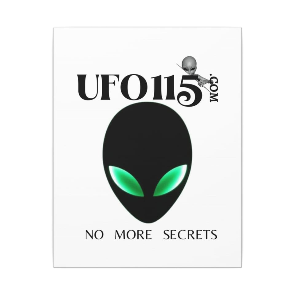 No More Secrets Green Eyes Canvas, front view (Printify product mockup)